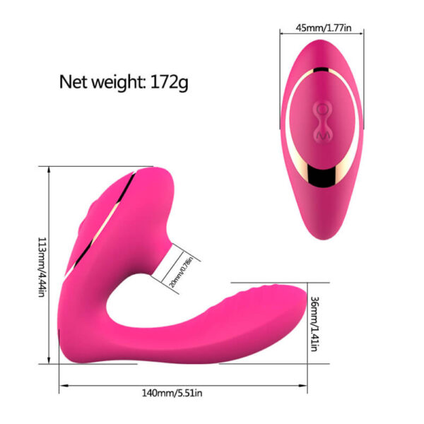 wearable sucking vibrator,sucking vibrator,wearable vibrator,g-spot clit stimulator,clitoral sucking vibrator