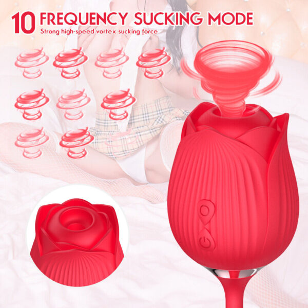 rose sucking toy,sucking toy,thrusting vibrator,rose sucking vibrator,clit sucking toy