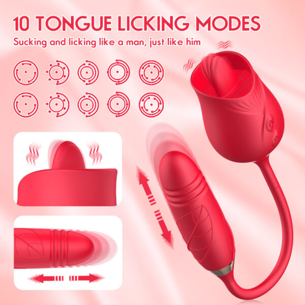 rose tongue vibrator,tongue vibrator,rose tongue toy,rose telescopic dildo,best tongue vibrator