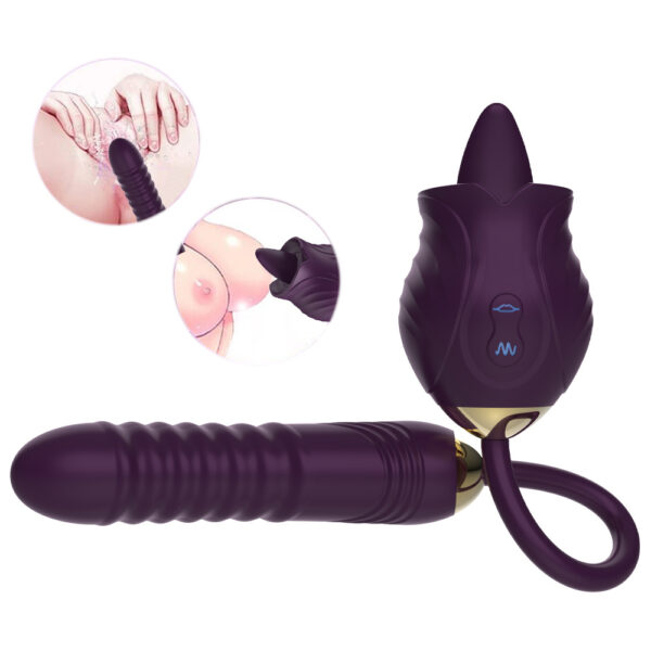 rose tongue vibrator,tongue vibrator,rose tongue toy,rose thrusting dildo,best rose tongue