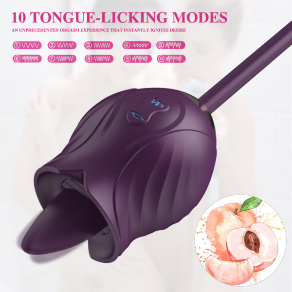 rose tongue vibrator,tongue vibrator,rose tongue toy,rose thrusting dildo,best rose tongue