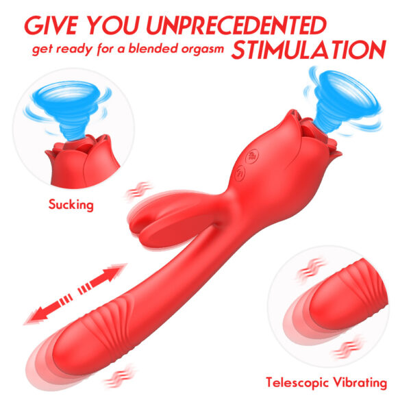 rose sucking toy,sucking toy,rose sucking vibrator,best sucking toy,rose sucking telescopic vibrating