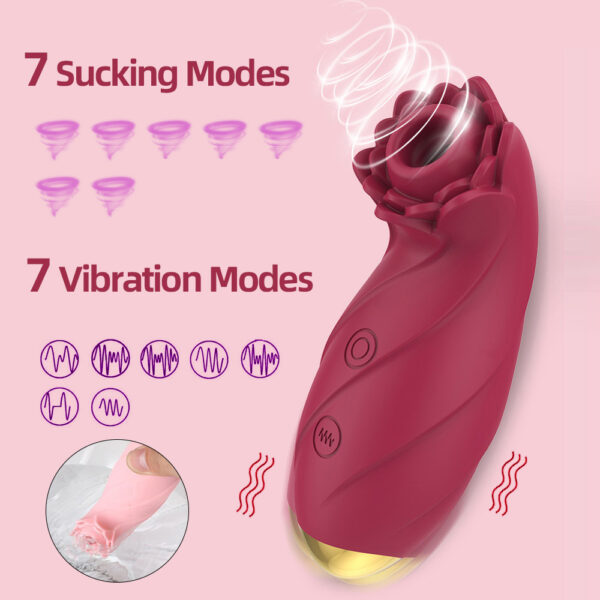 rose sucking toy,sucking toy,rose vibrator,vibrating massager wand,best rose sucking