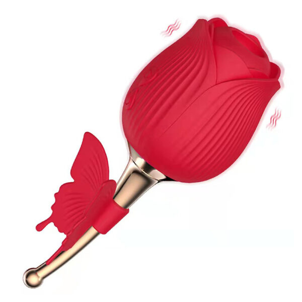 clit sucking vibrator,sucking vibrator,butterfly rose toy,rose sucking vibrator,rose sucking toy