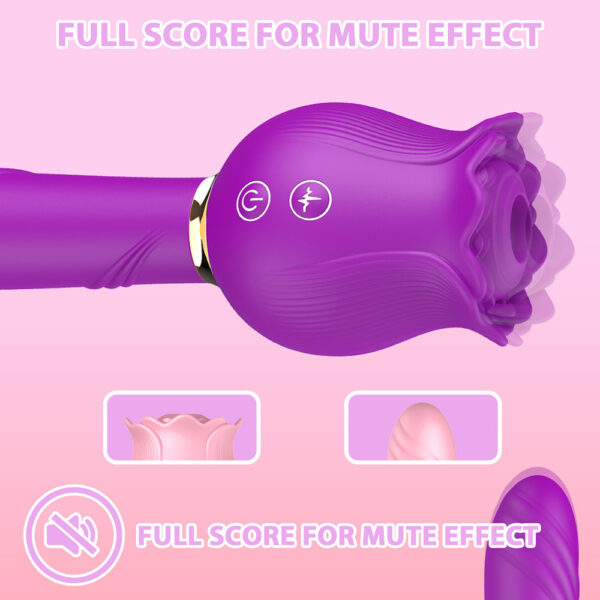 rose sucking vibrator,sucking vibrator,rose wand massager,rose telescopic massager,rose suction toy