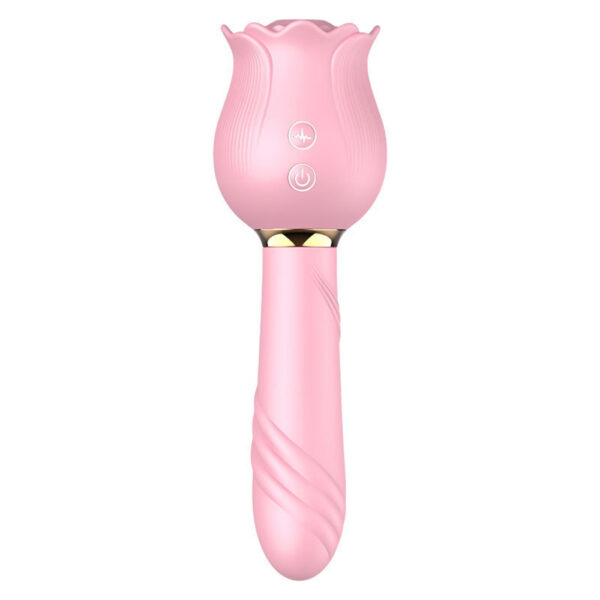 rose sucking vibrator,sucking vibrator,rose wand massager,rose telescopic massager,rose suction toy