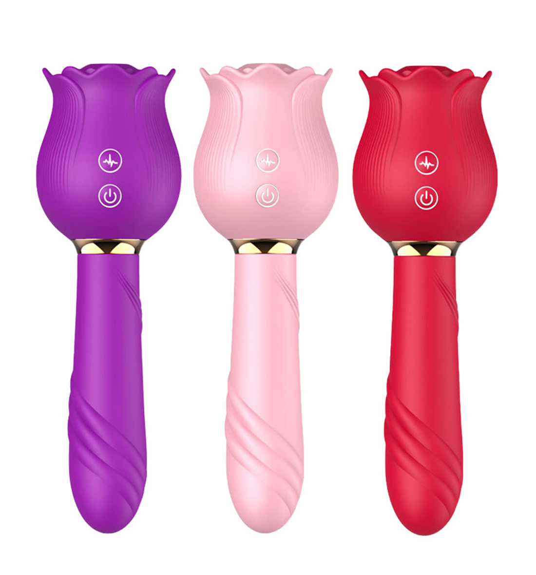 rose sucking vibrator,sucking vibrator,rose wand massager,rose telescopic massager,rose suction toy