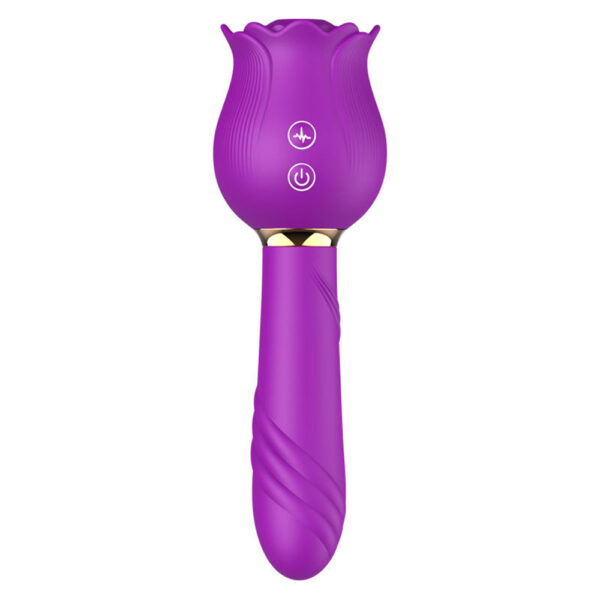 rose sucking vibrator,sucking vibrator,rose wand massager,rose telescopic massager,rose suction toy