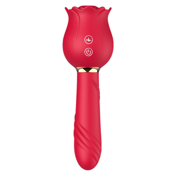 rose sucking vibrator,sucking vibrator,rose wand massager,rose telescopic massager,rose suction toy