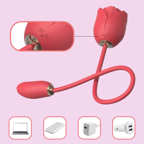 rose sucking vibrator,sucking vibrator,rose suction,rose vibrator,rose with vibrating egg