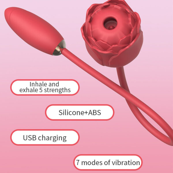 rose sucking vibrator,sucking vibrator,rose suction,rose vibrator,rose with vibrating egg