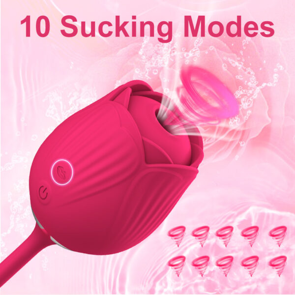 rose suction toy,rose sucking vibrator,rose sucking toy,rose clit sucking,rose with thrusting vibrator