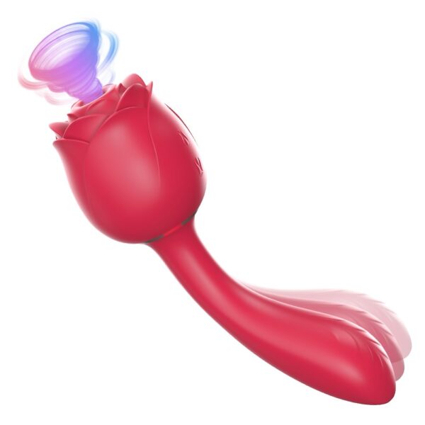 rose sucking vibrator,sucking vibrator,rose wand vibrator,suck vibrator,handle rose toy