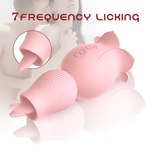 rose sucking vibrator,sucking vibrator,2-In-1 rose toy, vibrator with tongue,rose with tongue