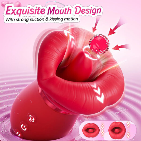 mouth tongue vibrator,tongue vibrator,big mouth vibrator,big tongue vibrator,rose tongue sucking