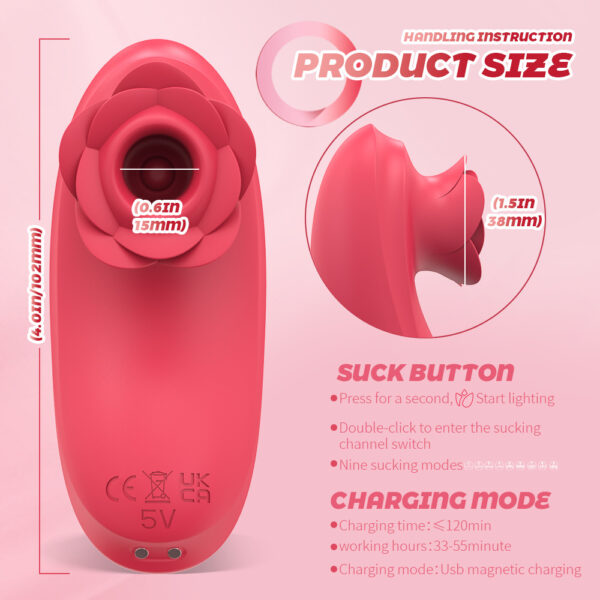 rose clitoral suction,clitoral suction,clitoral suction vibrator,boisture blow vibrator,rose clitoral vibrator