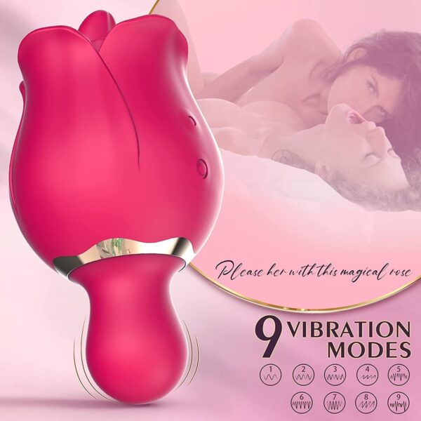 rose tongue vibrator,clitoral stimulator,rose tongue toy,rose clitoral stimulator,rose toy with tongue