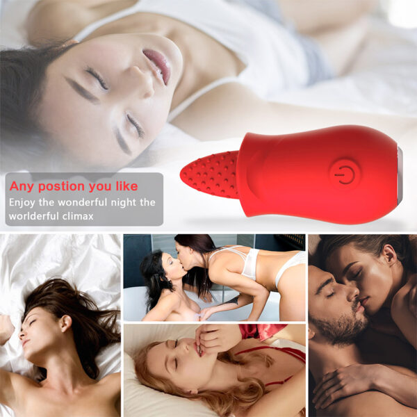 rose tongue vibrator,tongue vibrator,rose tongue toy, tongue with particle stimulator,clitoral vibrator