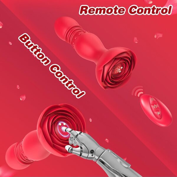 rose anal vibrator,anal vibrator,anal vibrator with remote control,anal vibrator toy,thrusting anal vibrator