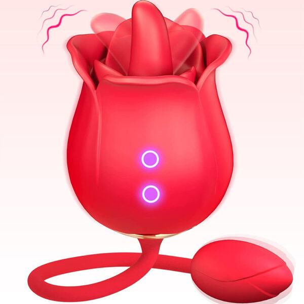 tongue rose toy,rose toy,rose tongue vibrator,bullet vibrator,rose with tongue toy