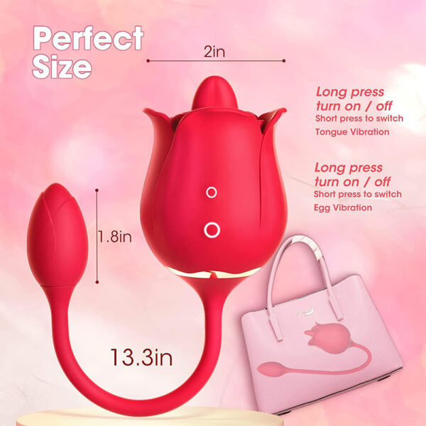 tongue rose toy,rose toy,rose tongue vibrator,bullet vibrator,rose with tongue toy