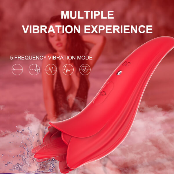 rose tongue vibrator,clitoral stimulator,rose tongue toy,licking tongue vibrator,tongue clitoral vibrator