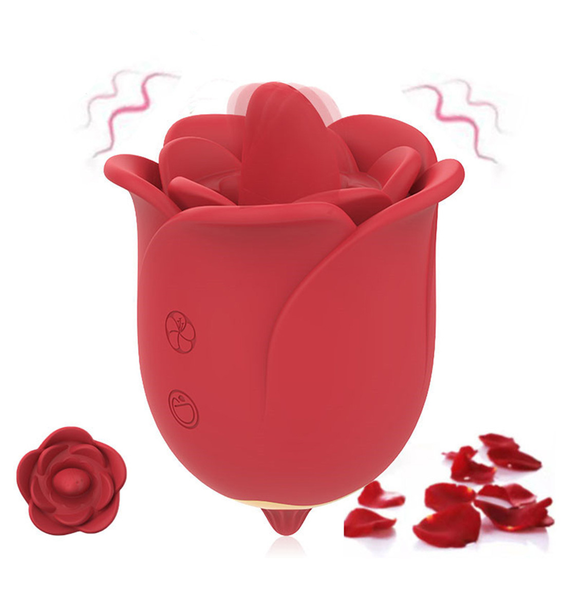 rose clitoral vibrator,clitoral vibrator,rose tongue vibrator,rose with tongue,rose clitoral toy