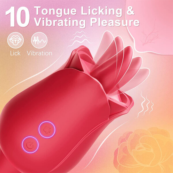 rose tongue toy,pulse thrusting vibrator,rose tongue vibrator,rose tongue licking,tongue with thrusting vibrator