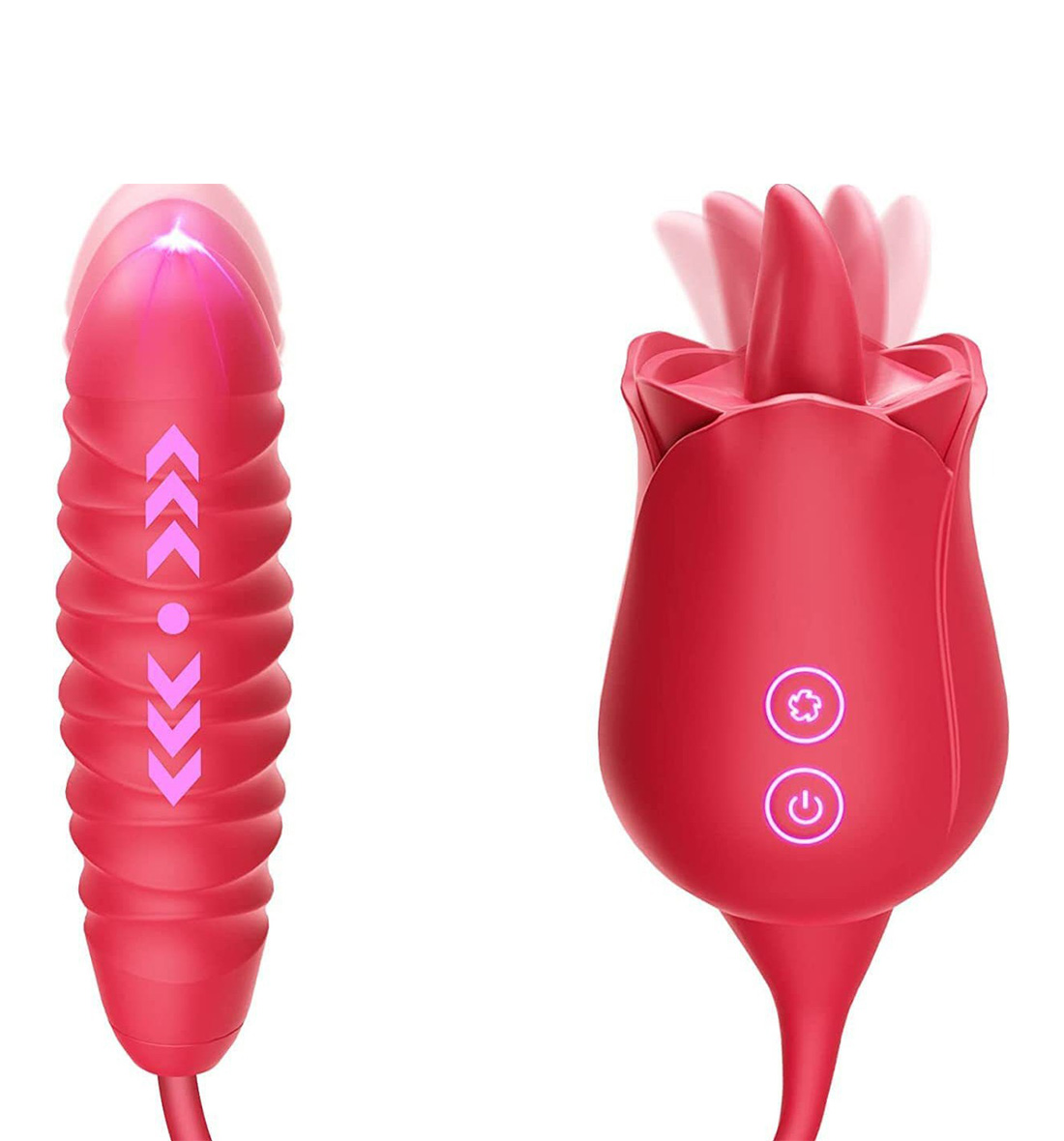 rose tongue toy,pulse thrusting vibrator,rose tongue vibrator,rose tongue licking,tongue with thrusting vibrator