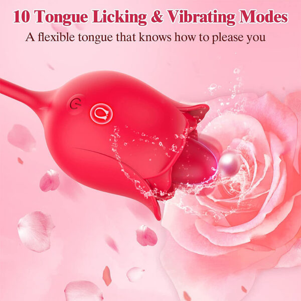 rose tongue toy,rose tongue vibrator,rose tapping Vibrator,rose tongue with tapping vibrator,best rose tongue toy