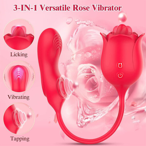 rose tongue toy,rose tongue vibrator,rose tapping Vibrator,rose tongue with tapping vibrator,best rose tongue toy