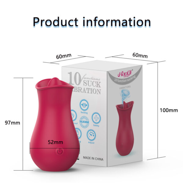 rose tongue vibrator,clitoral suction,rose tongue toy,tongue vibrator,rose suction with tongue