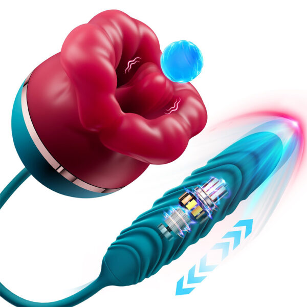 big mouth vibrator,mouth vibrator,thrusting vibrator,big mouth sucking,mouth vibrator with thrusting vibrator