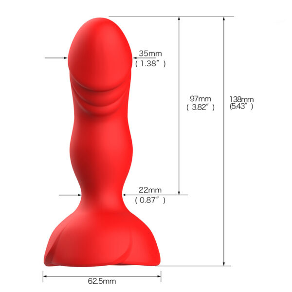 rose butt plug,anal vibrator,remote control anal vibrator,butt plug vibrator,rose dildo plug