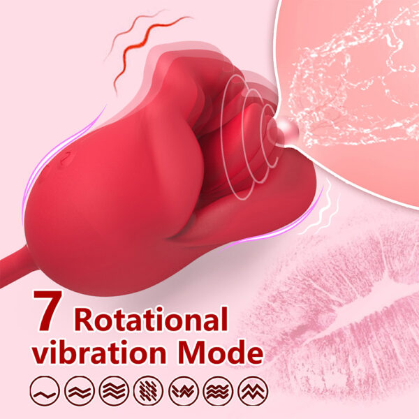 mouth tongue vibrator,thrusting bullet,lip tongue vibrator,rose mouth vibrator,mouth vibrator with thrusting