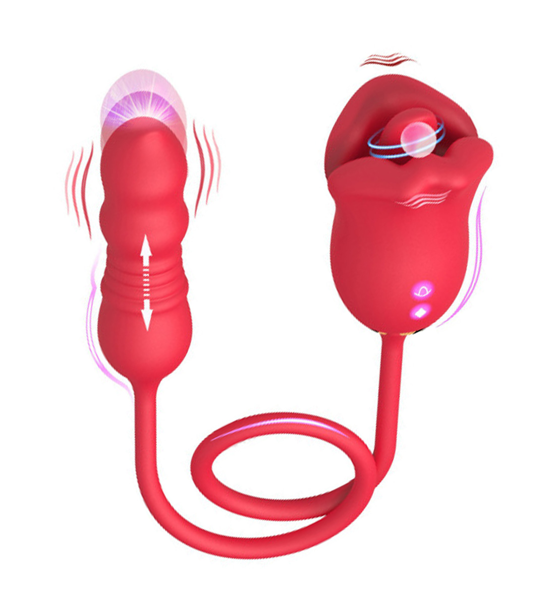 mouth tongue vibrator,thrusting bullet,lip tongue vibrator,rose mouth vibrator,mouth vibrator with thrusting