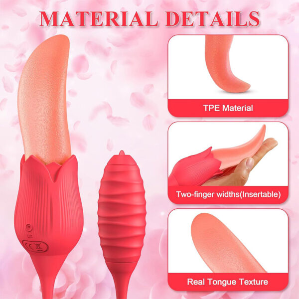 tongue licking vibrator,licking vibrator,rose tongue vibrator,rose licking vibrator,rose tongue with vibrating egg