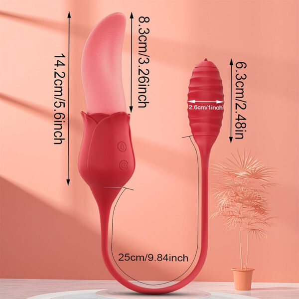 tongue licking vibrator,licking vibrator,rose tongue vibrator,rose licking vibrator,rose tongue with vibrating egg