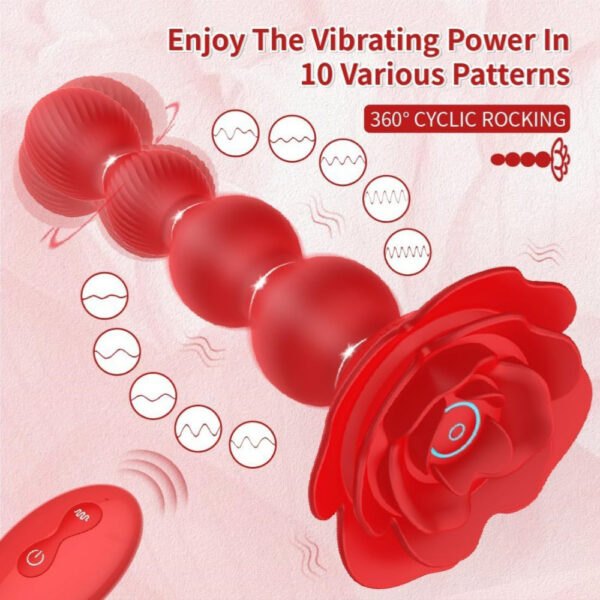 rose anal bead vibrator,bead vibrator,remote control bead vibrator,rose anal bead,rose anal vibrator