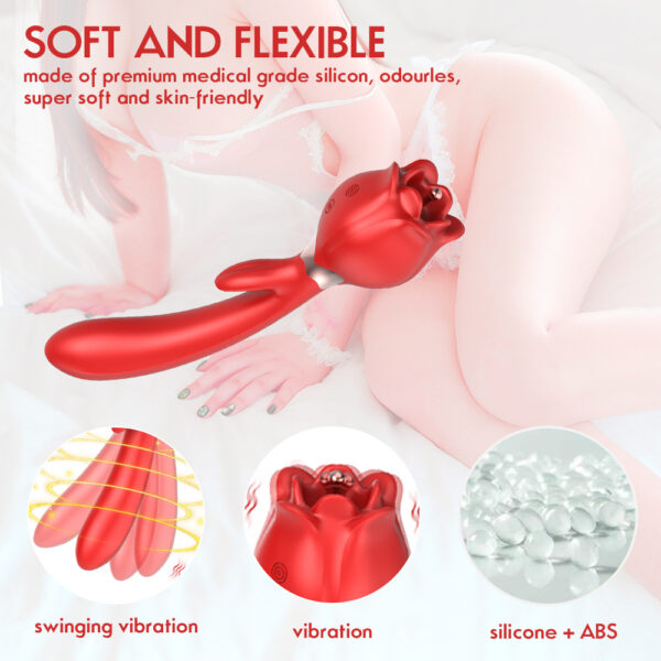 rose tongue toy,swing vibrator,rose swing vibrator,didlo swing vibrator,rose tongue vibrator