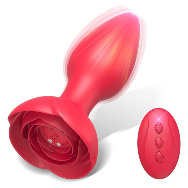 anal plug vibrator,plug vibrator,rose anal plug,anal vibrator,anal vibrator with control,rose anal vibrator