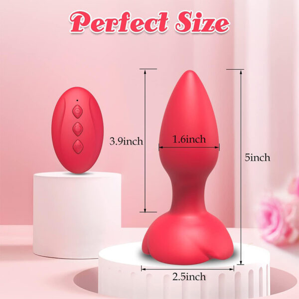 anal plug vibrator,plug vibrator,rose anal plug,anal vibrator,anal vibrator with control,rose anal vibrator