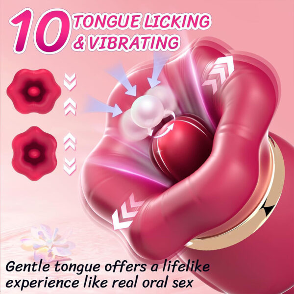 rose tongue vibrator,g-spot stimulator dildo,rose sucking vibrator,tongue licking vibrator,g-spot stimulator